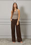 Top a costine righe bicolore