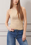 Top costina smanicato