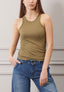 Top costina smanicato
