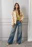 Trench corto con ricamo fiori