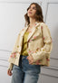 Trench corto con ricamo fiori