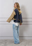 Trench corto retro denim