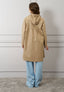 Trench gabardina con cappuccio