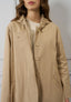 Trench gabardina con cappuccio