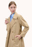 Oversized double-breasted cotton trench coat