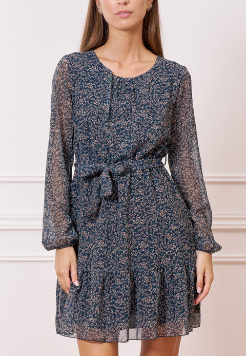 Vestito corto fantasia fusciacca