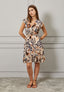 Vestito corto fantasia fiori