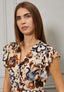 Vestito corto fantasia fiori
