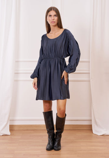 Vestito corto in raso