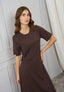 Vestito lungo arricciato fianco