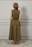 Vestito lungo chemisier in cotone