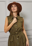 Vestito lungo chemisier in cotone