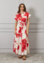 Vestito lungo chemisier stampa floreale