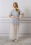 Vestito lungo combinato pizzo