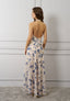 Vestito lungo con cintura fiore