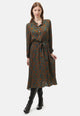 Vestito lungo fantasia bicolore