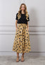Vestito midi combinato gonna pois