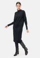Vestito midi in maglina collo cratere
