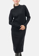 Vestito midi in maglina collo cratere