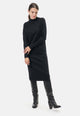 Vestito midi in maglina collo cratere
