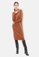 Vestito midi in maglina collo cratere