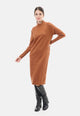 Vestito midi in maglina collo cratere
