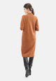 Vestito midi in maglina collo cratere