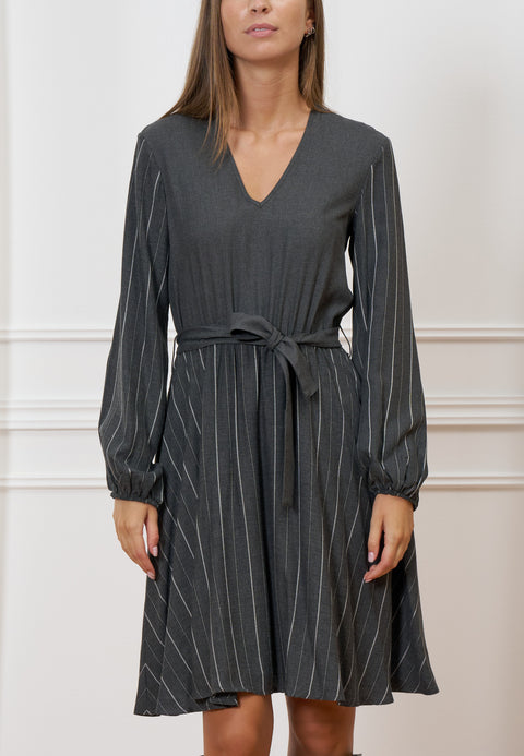 Vestito midi scollo a v