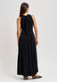 Vestito lungo con scollo a goccia - NERO