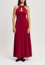 Vestito lungo con scollo a goccia - BORDEAUX