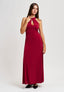 Vestito lungo con scollo a goccia - BORDEAUX