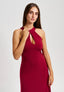 Vestito lungo con scollo a goccia - BORDEAUX