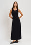 Vestito lungo smanicato - NERO