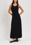Vestito lungo smanicato - NERO