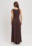 Vestito lungo smanicato - MARRONE