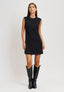 Vestito corto tubino smanicato - NERO