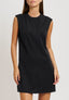 Vestito corto tubino smanicato - NERO