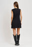 Vestito corto tubino smanicato - NERO