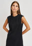 Vestito corto tubino smanicato - NERO