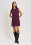 Vestito corto tubino smanicato - BORDEAUX