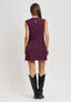 Vestito corto tubino smanicato - BORDEAUX