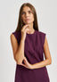 Vestito corto tubino smanicato - BORDEAUX