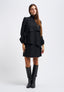 Vestito corto a balze - NERO