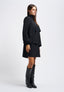 Vestito corto a balze - NERO