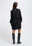 Vestito corto a balze - NERO
