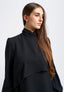Vestito corto a balze - NERO