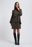 Short ruffled dress - MILITARY