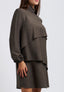 Short ruffled dress - MILITARY