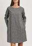 Vestito corto in Principe di Galles - GRIGIO MEDIO