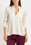 Blusa coreana in raso di viscosa - BEIGE